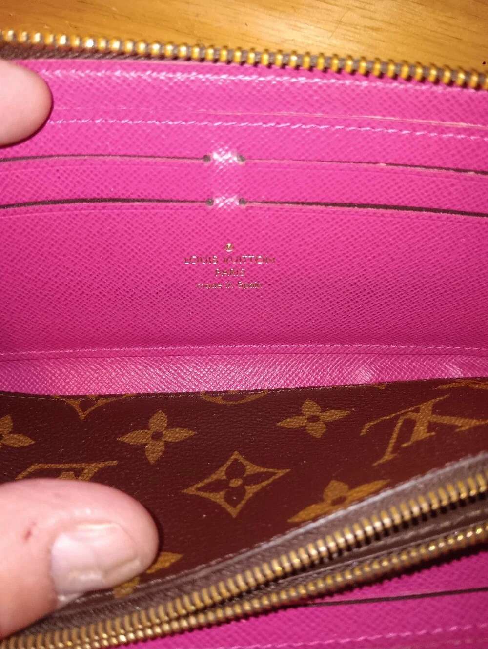Louis Vuitton Monogram Flower Clemence Zip Wallet With Box & Dustbag